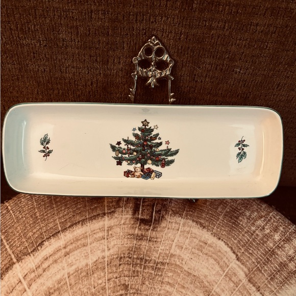 NIKKO Other - NIKKO CHRISTMASTIME Japan 9” Mint Cracker Rectangular Serving Tray